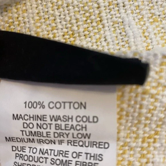 Rachel Zoe Soft Yellow Cotton Throw Blanket White Tufted Daisies Tassels 54x61 - Picture 7 of 9